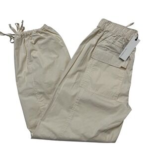 Habitual Cargo Pants Ivory Pull On Size XS Pull On Elastic Waist Lagenlook Beach